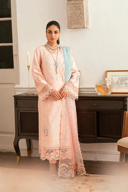 Qalamkar Luxury Lawn Unstitched Embroidered 3Pc Suit Aleeza