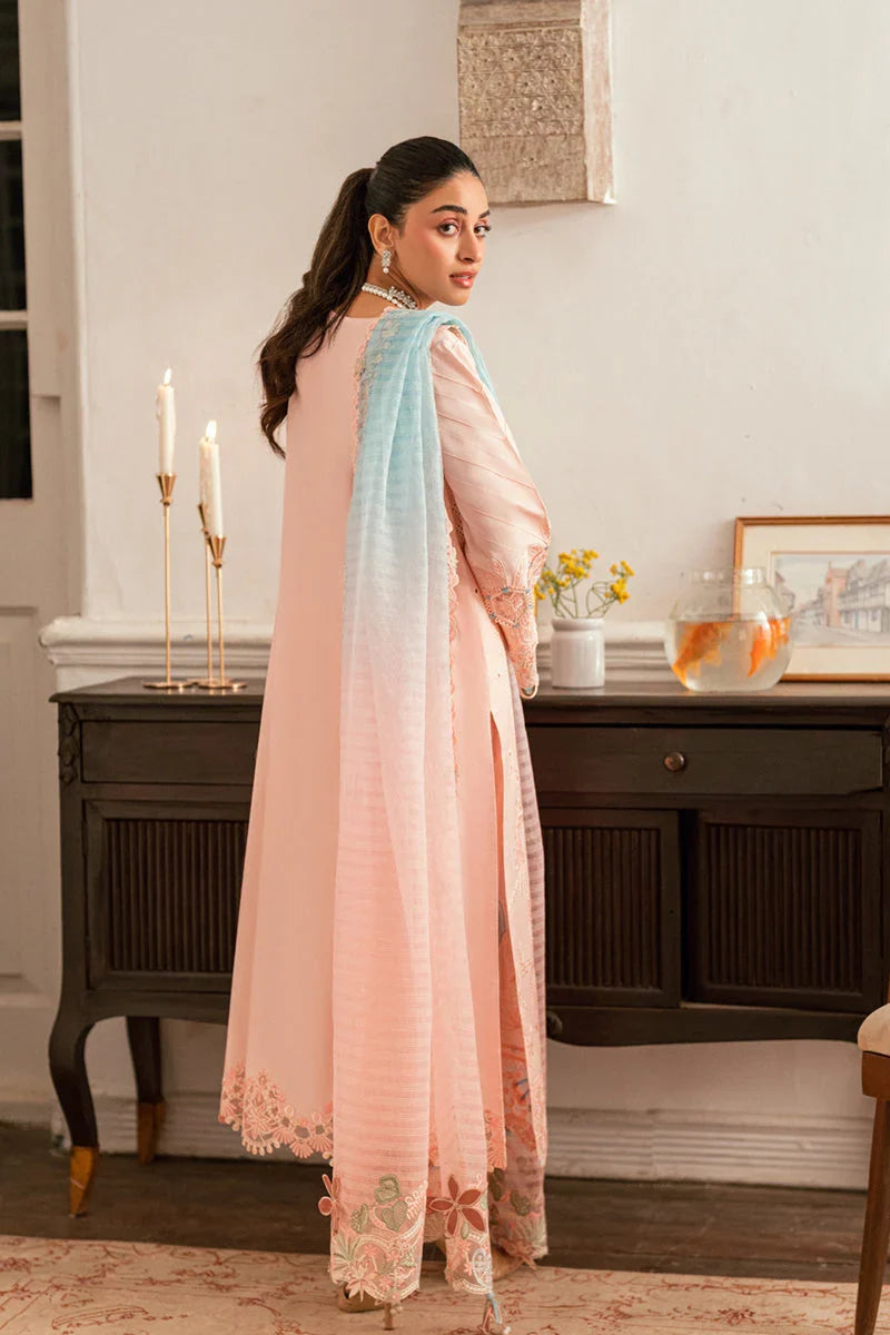Qalamkar Luxury Lawn Unstitched Embroidered 3Pc Suit Aleeza