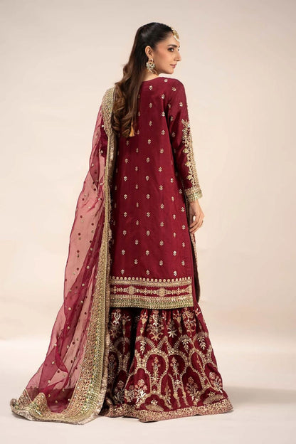Maria.B Luxury Raw Silk Embroidered 3 Piece Unstitched Virasat
