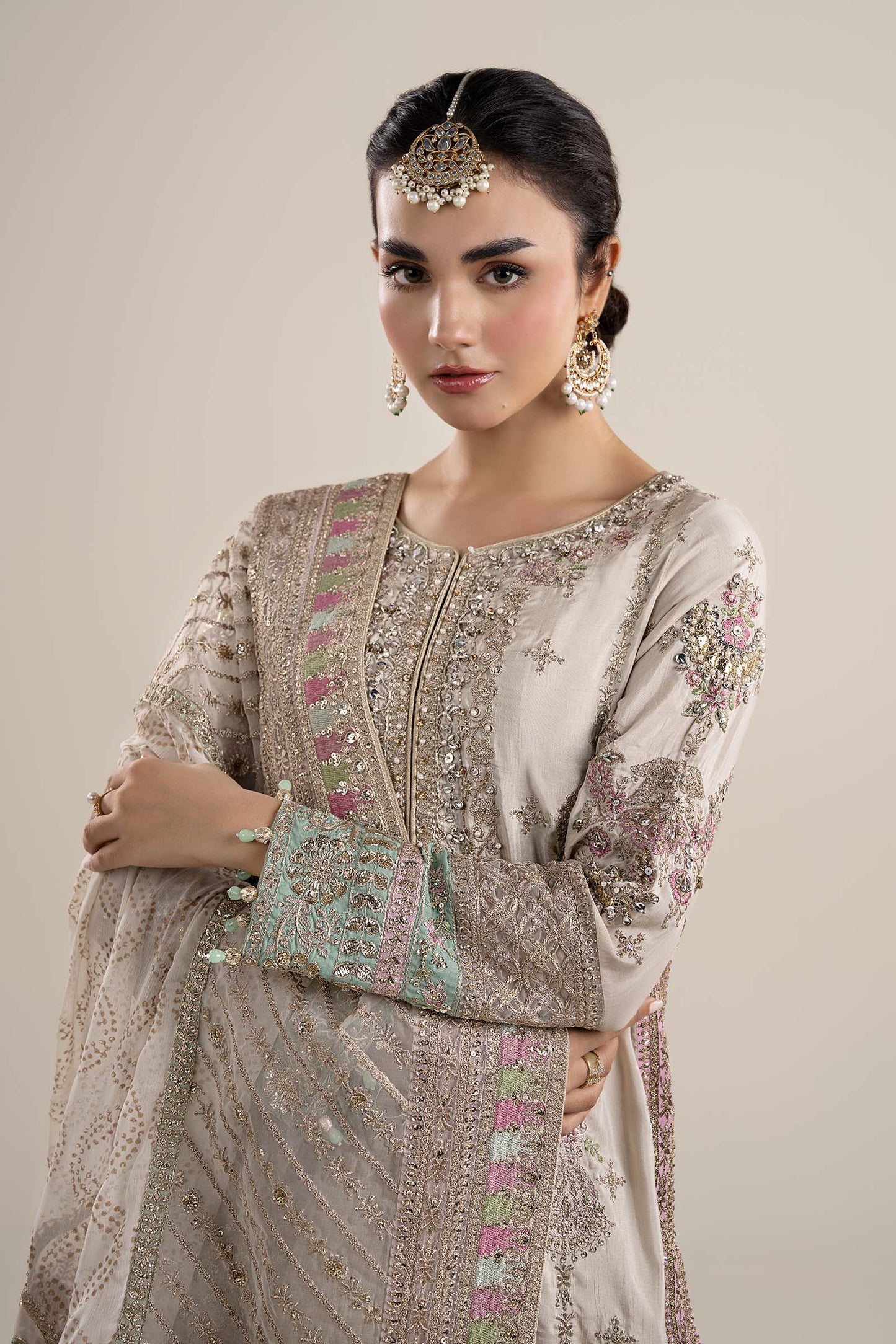 Maria.B Luxury Bamber Raw Silk 3 Pc Unstitched Collection SF