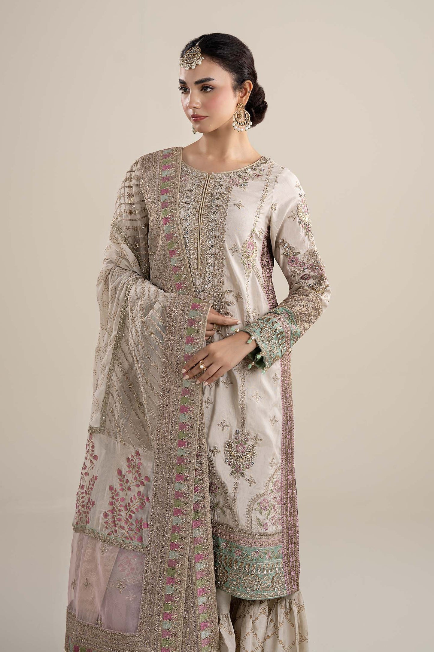 Maria.B Luxury Bamber Raw Silk 3 Pc Unstitched Collection SF
