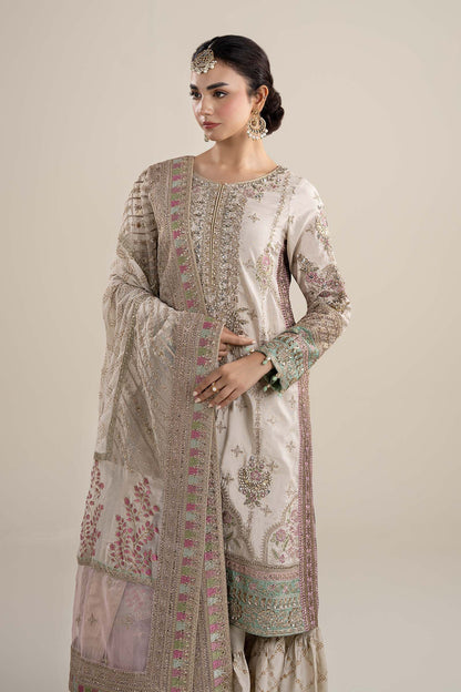 Maria.B Luxury Bamber Raw Silk 3 Pc Unstitched Collection SF