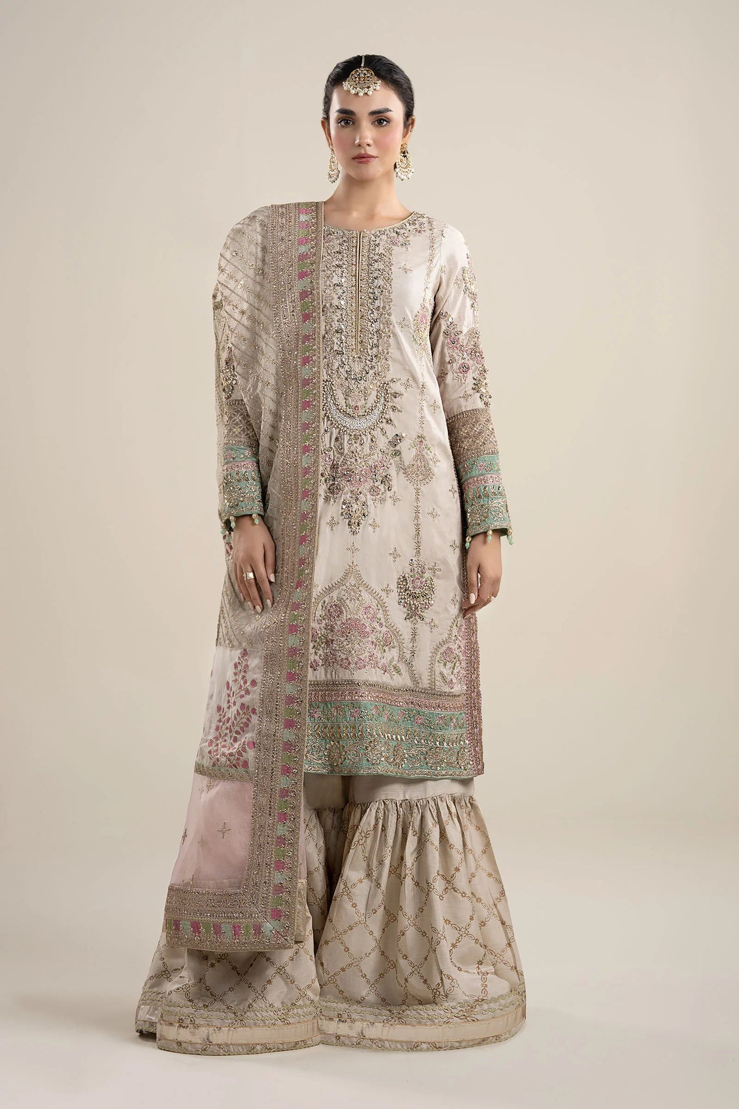 Maria.B Luxury Bamber Raw Silk 3 Pc Unstitched Collection SF