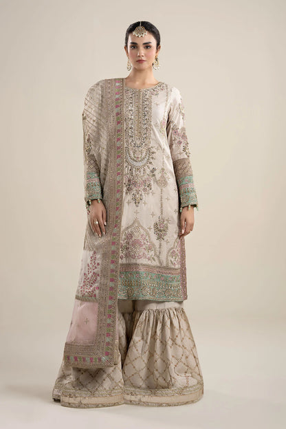Maria.B Luxury Bamber Raw Silk 3 Pc Unstitched Collection SF