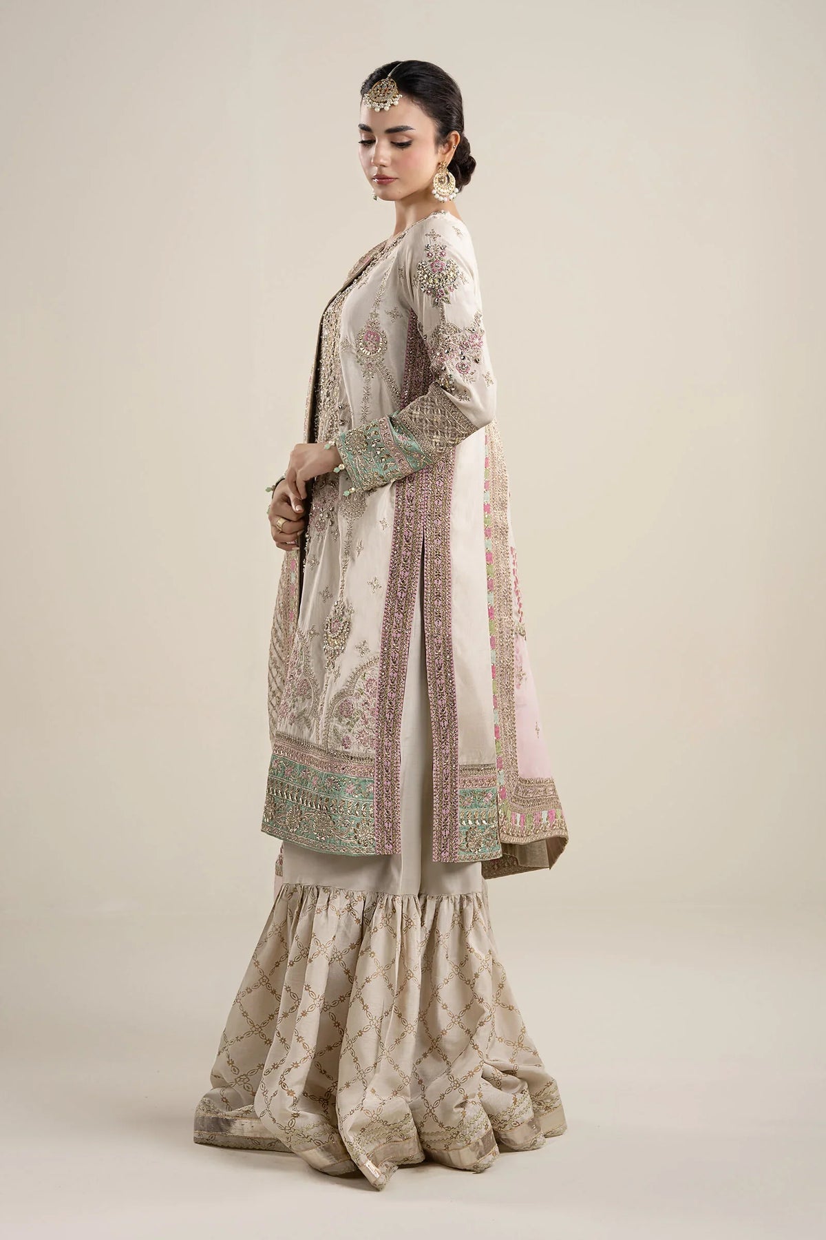 Maria.B Luxury Bamber Raw Silk 3 Pc Unstitched Collection SF