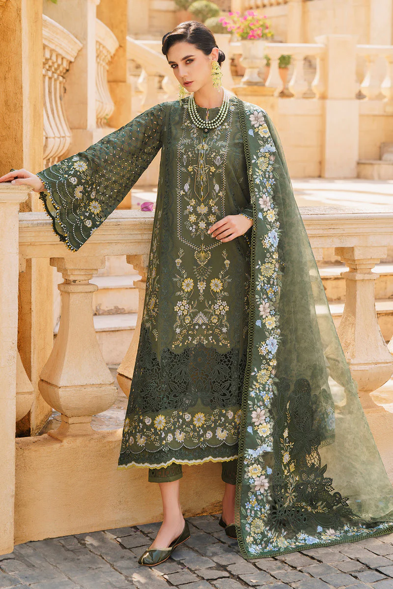 Baroque Embroidered Luxury Lawn Unstitched 3Pc Suit BQU