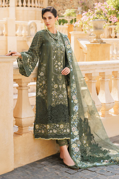 Baroque Embroidered Luxury Lawn Unstitched 3Pc Suit BQU