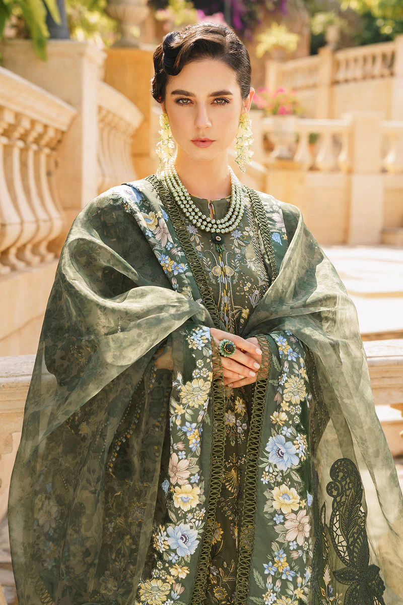 Baroque Embroidered Luxury Lawn Unstitched 3Pc Suit BQU
