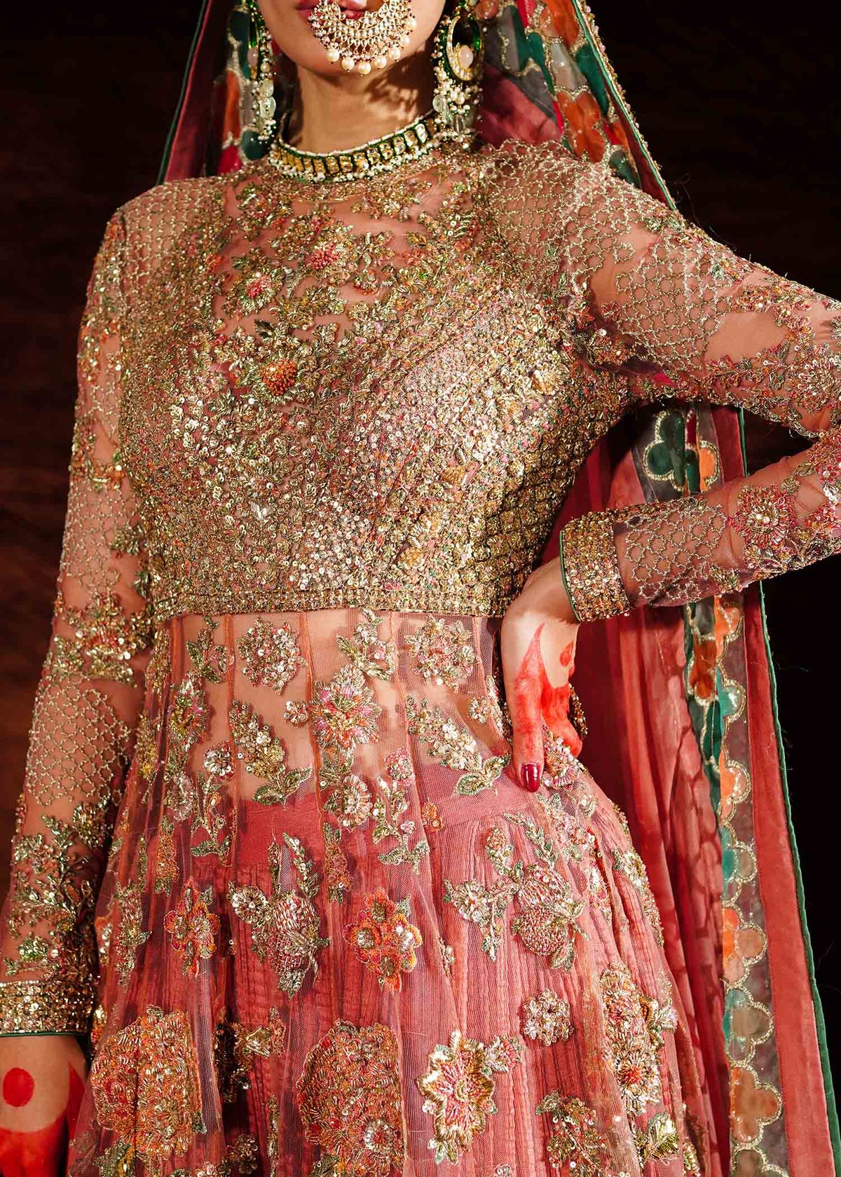Hussain Rehar Saaz Luxury Net Embroidered 3Pc Unstitched Suit