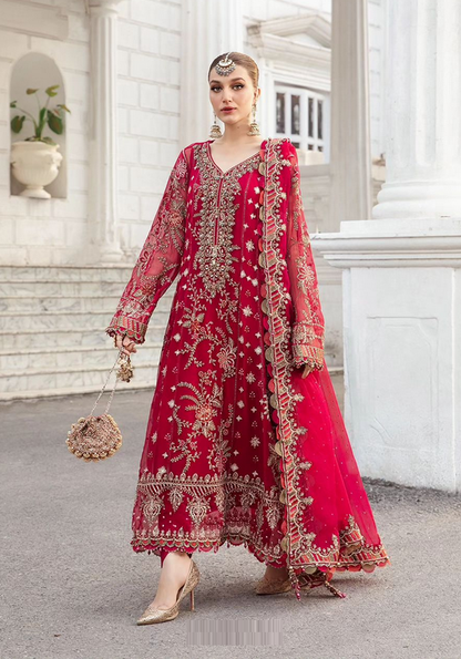 Maria.B Luxury Unstitched Embroidered Chiffon Suit