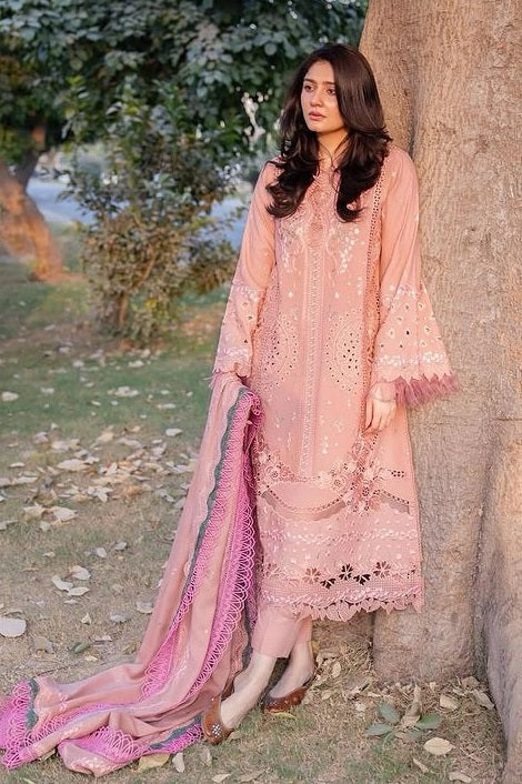 Bin Ilyas - Gulabi Baagh - Lawn Embroidered 3 Piece Collection 152 A
