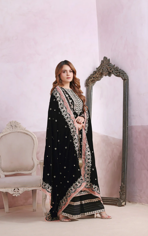 Aneelas Wedding Velvet Embroidered Unstitched Collection
