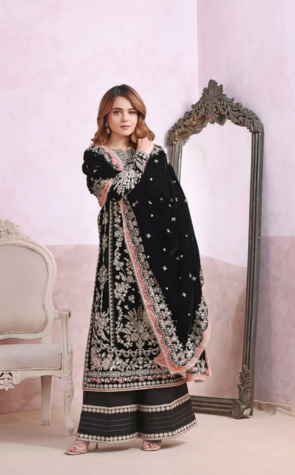 Aneelas Wedding Velvet Embroidered Unstitched Collection