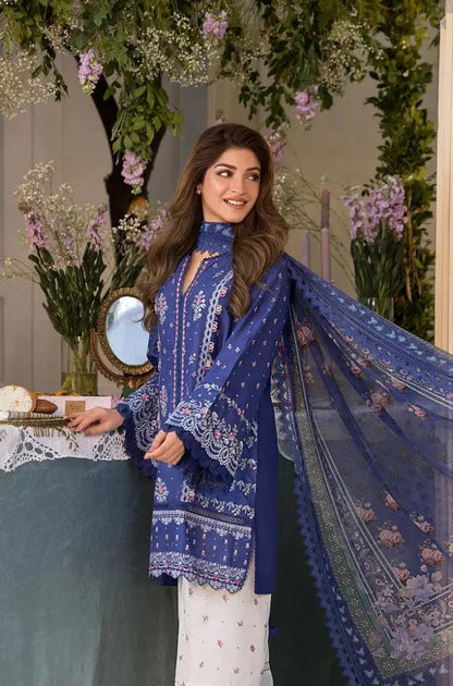 Sobia Nazir - 3PC Lawn Embroidered Shirt with Printed Chiffon Dupatta (Unstitched)
