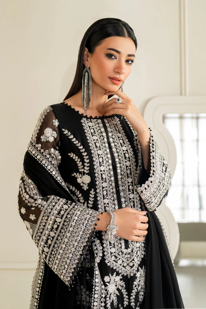 Baroque Exclusive Formal Embroidered Chiffon Unstitched 3Pc Suit