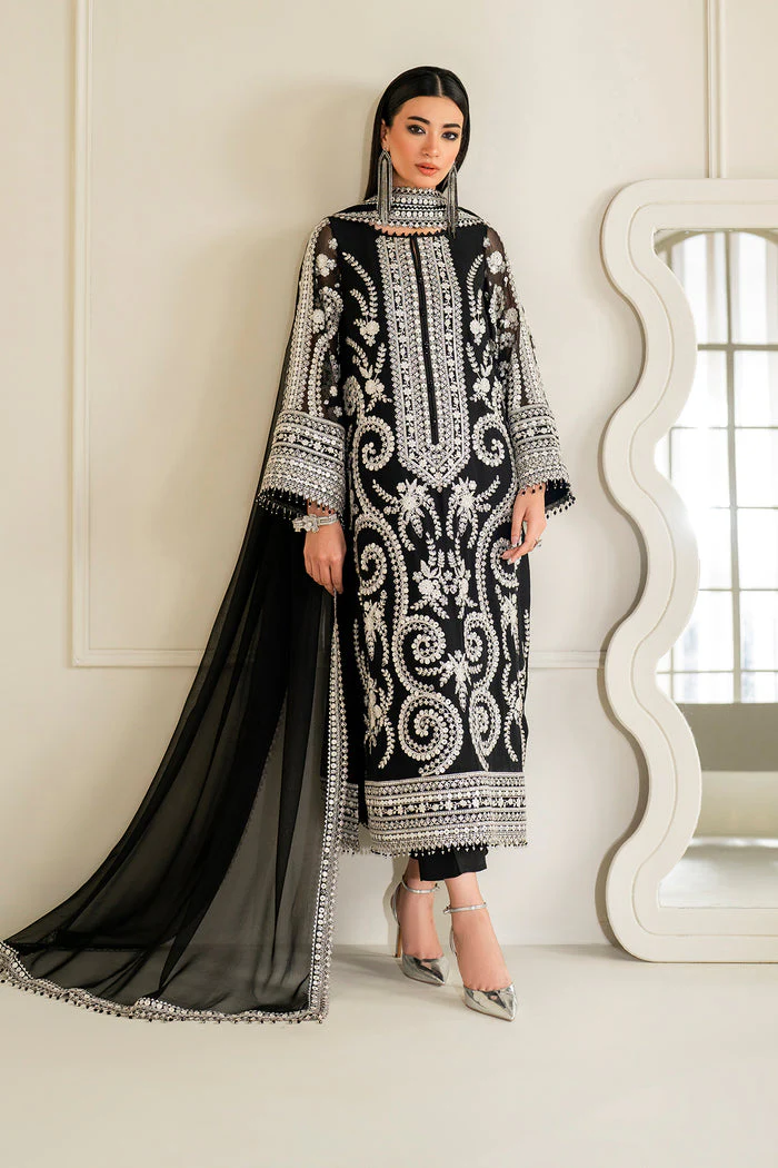Baroque Exclusive Formal Embroidered Chiffon Unstitched 3Pc Suit