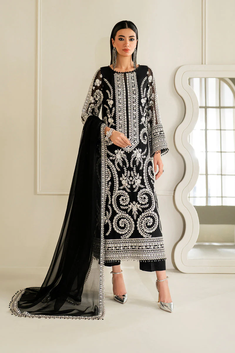 Baroque Exclusive Formal Embroidered Chiffon Unstitched 3Pc Suit