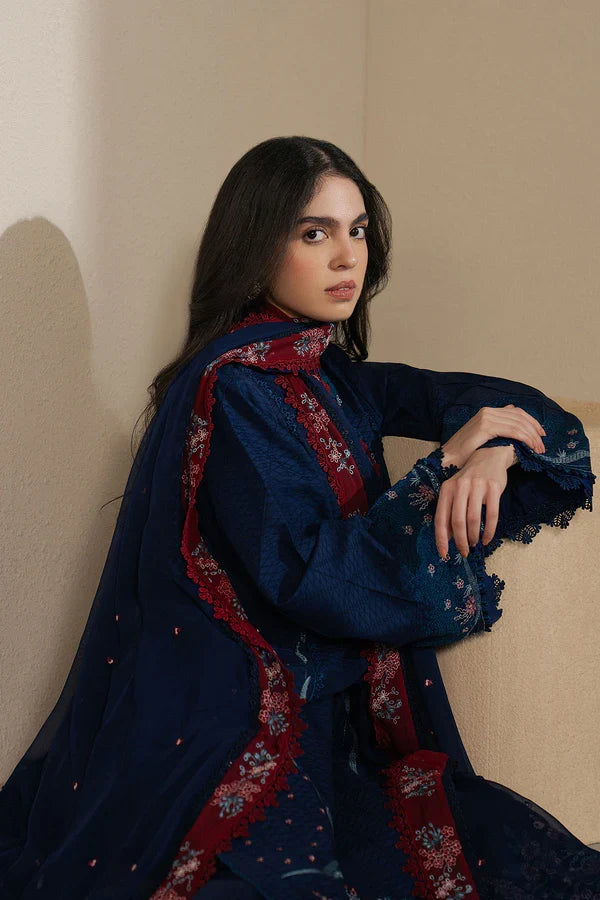 Ziva Luxury Lawn Embroidered Collection Unstitched Vela - Sorelle