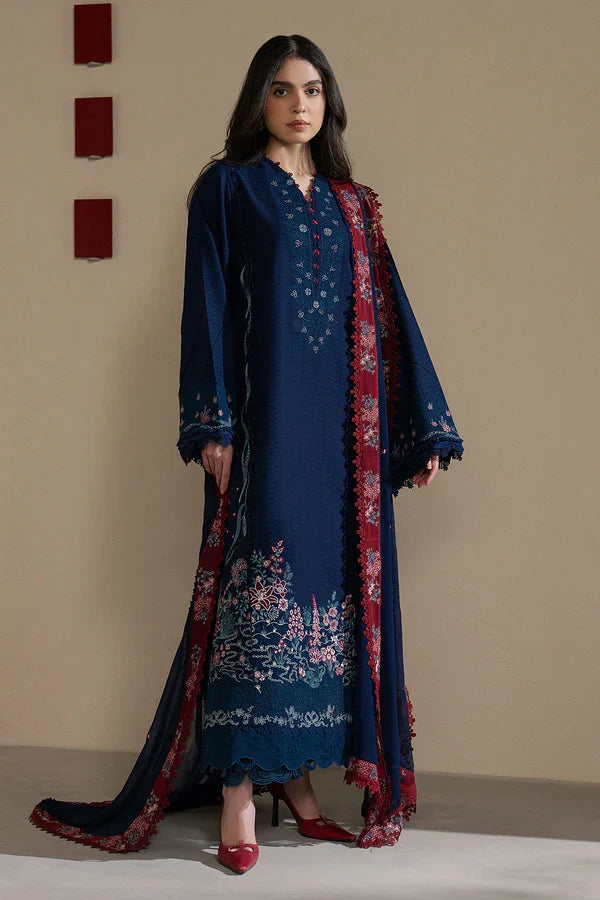 Ziva Luxury Lawn Embroidered Collection Unstitched Vela - Sorelle