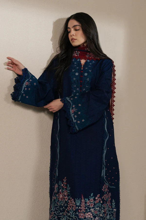 Ziva Luxury Lawn Embroidered Collection Unstitched Vela - Sorelle