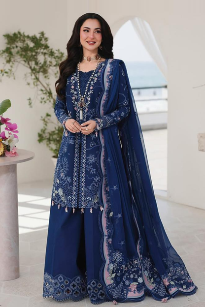 Qalamkar Luxury Lawn Embroidered 3 Piece Unstitched ESMA