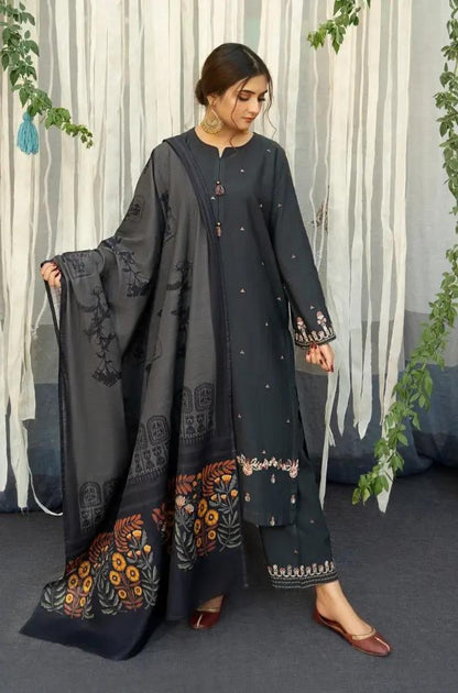 Urge - 3PC Lawn Embroidered Shirt with Printed Cotton Net Dupatta (Unstitched)