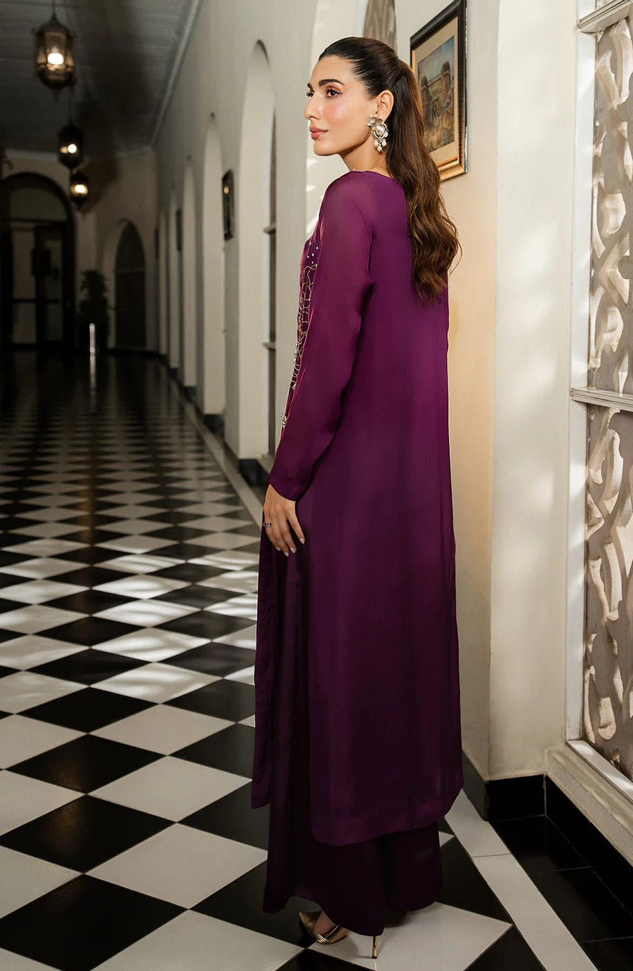 Lulusar Luxury Raw Silk Embroidered 3 Piece Unstitched - Junha Long