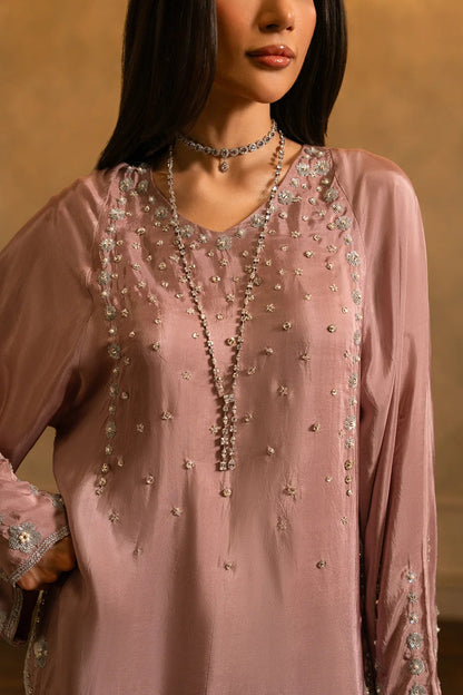 Lulusar - Luxury Raw Silk Embroidered 3 Piece Unstitched - Namil Top