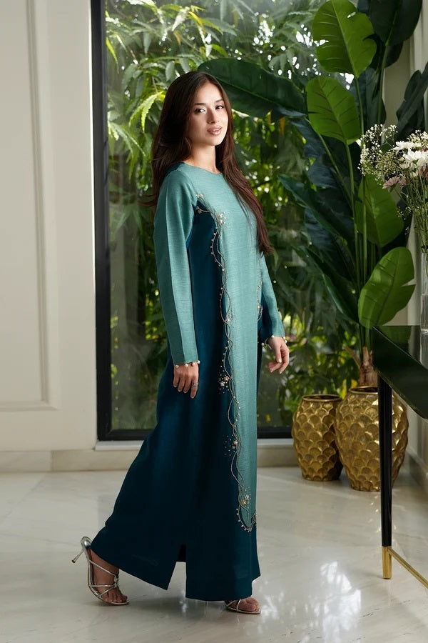 Lulusar Orelia Long Luxury Raw Silk Embroidered 3Pc Unstitched