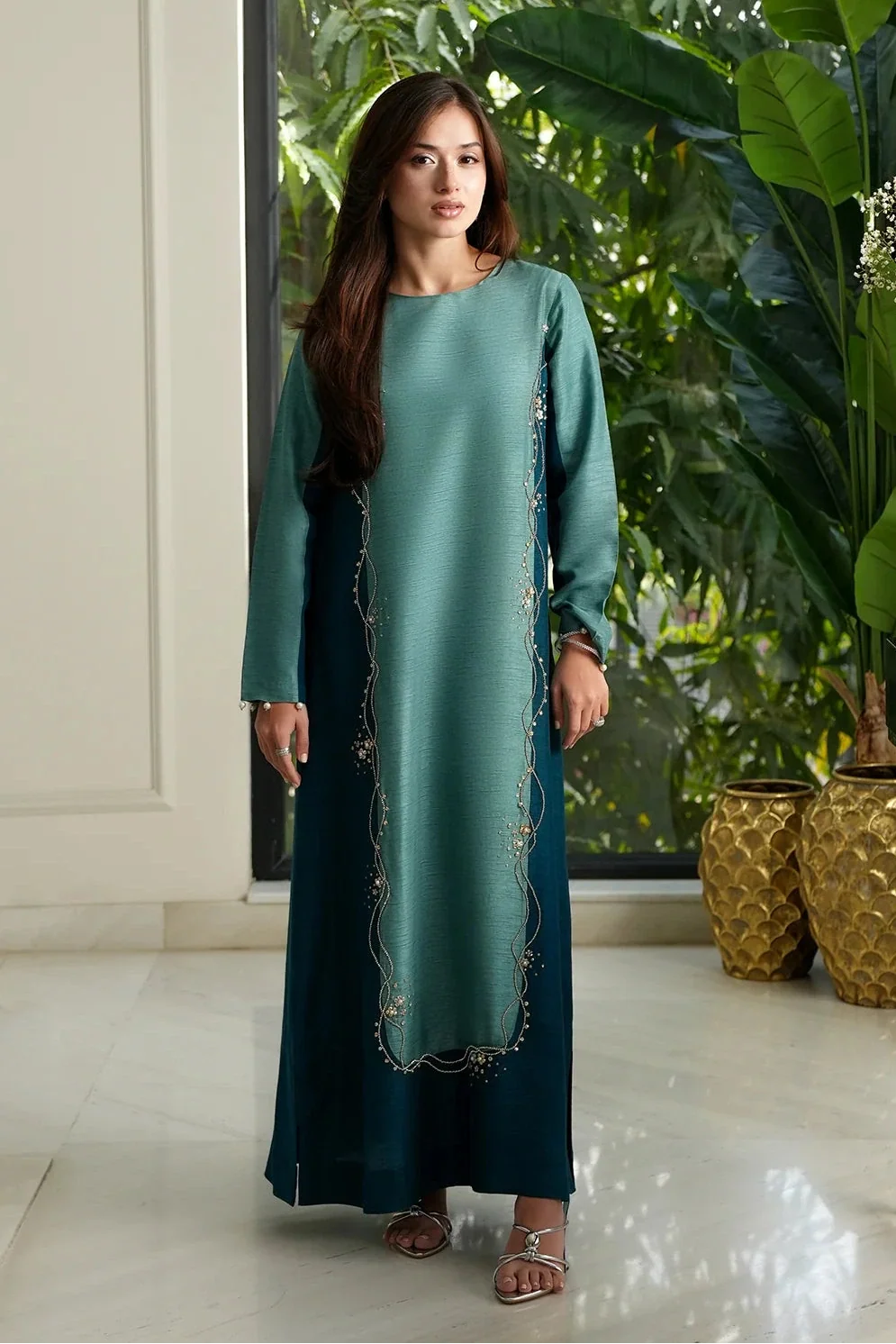 Lulusar Orelia Long Luxury Raw Silk Embroidered 3Pc Unstitched