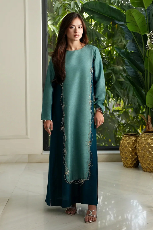 Lulusar Orelia Long Luxury Raw Silk Embroidered 3Pc Unstitched