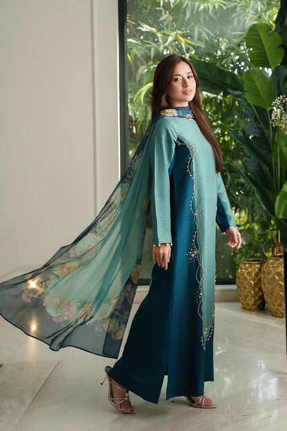Lulusar Orelia Long Luxury Raw Silk Embroidered 3Pc Unstitched