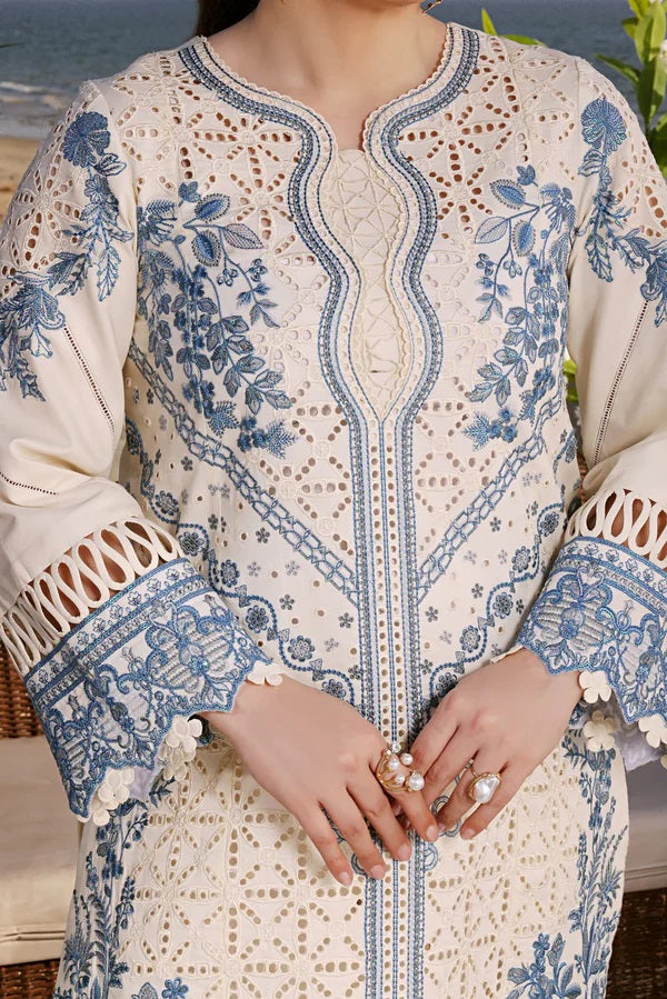 ANEELAS Luxury Chikankari Embroidered Lawn Unstitched 3PC Suit