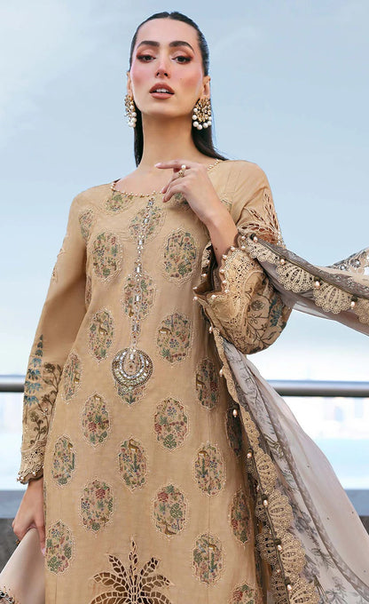 Maria.B Luxury Embroidered Jacquard Lawn Unstitched 3Pc Suit D