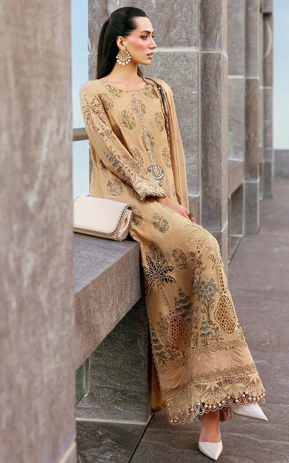 Maria.B Luxury Embroidered Jacquard Lawn Unstitched 3Pc Suit D