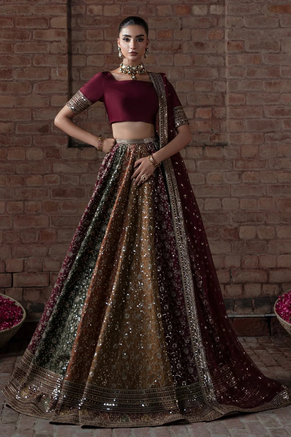 Mina Kashif - Raw Silk Embroidered 3 Piece Unstitched - Zah e Naseeb