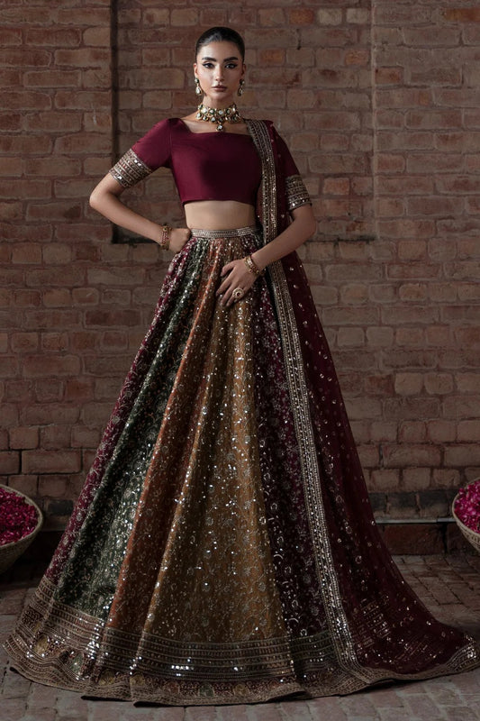 Mina Kashif - Raw Silk Embroidered 3 Piece Unstitched - Zah e Naseeb