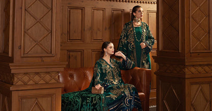 Luxe by Maria B Unstitched Embroidered Velvet 3 Piece MB25LW D2 With Palaichi Shawl