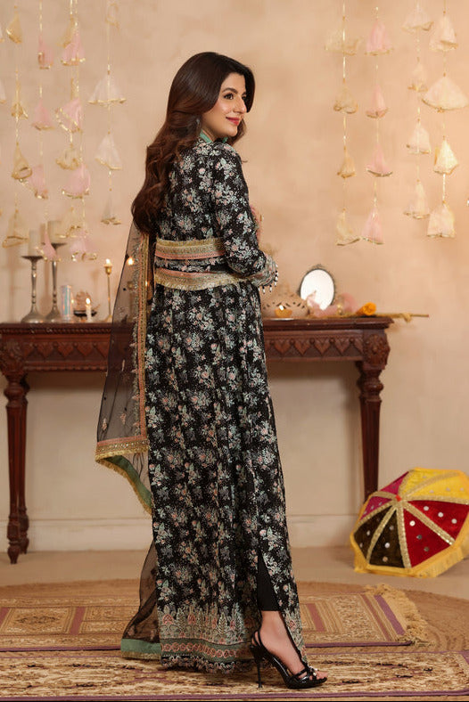 Aneelas Luxury Raw Silk Embroidered 3Pc Unstitched
