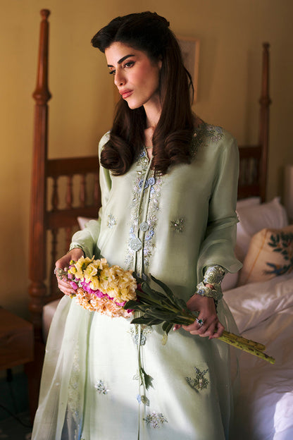 Zona Shaham Luxury Embroidered Raw Silk 3Pc Unstitched Suit