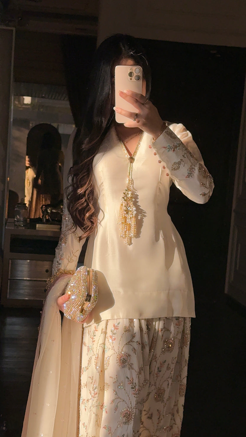 Zainab Shamsi Studio Luxury Raw Silk Embroidered 3Pc Unstitched The Ayla Set