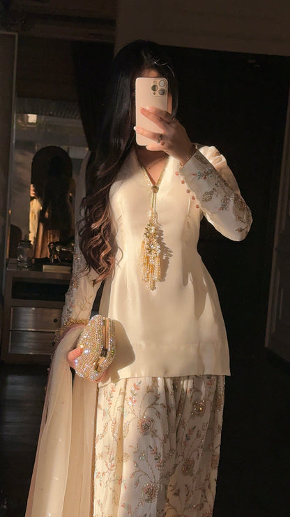 Zainab Shamsi Studio Luxury Raw Silk Embroidered 3Pc Unstitched The Ayla Set