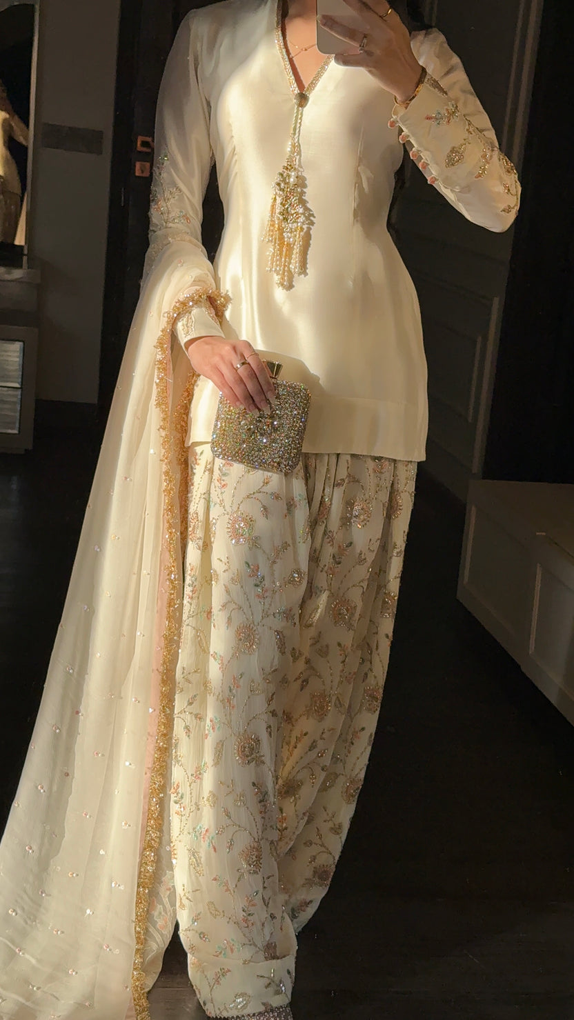 Zainab Shamsi Studio Luxury Raw Silk Embroidered 3Pc Unstitched The Ayla Set