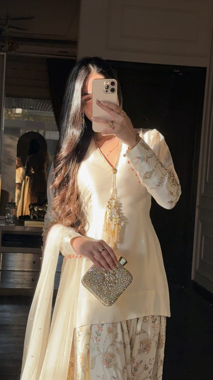 Zainab Shamsi Studio Luxury Raw Silk Embroidered 3Pc Unstitched The Ayla Set