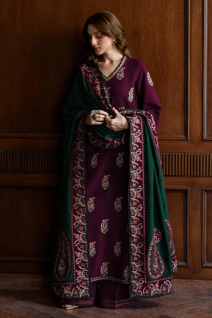 Batik Luxury lawn Embroidered Unstitched Collection Maroon