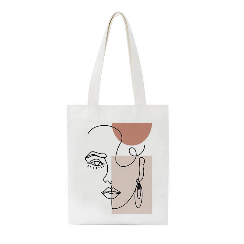 Fashion Print Bohemian Canvas One-Shoulder Tote Bag