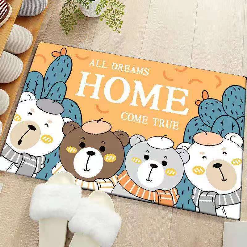 Absorbent Floor Mat Bedroom Cartoon Rug