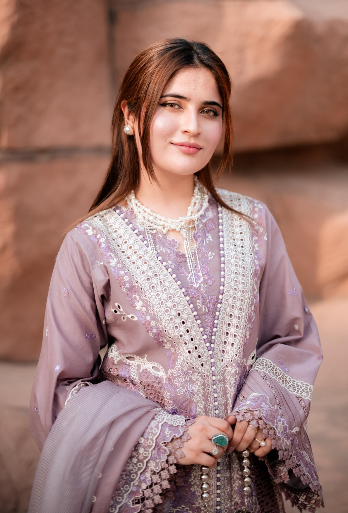 Bin Ilyas Luxury Lawn Chikankari Luxury Embroidered 3 Piece Suit