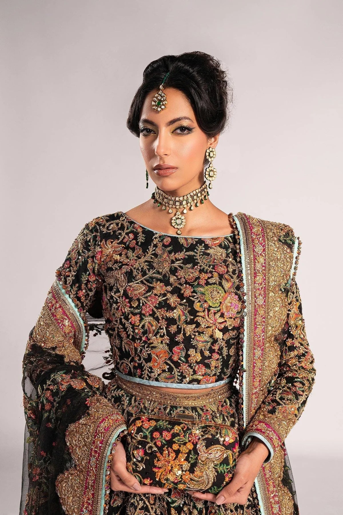 Fahad Hussayn Luxury Raw Silk Bridal Collection AJOOBA Fully Hand Made