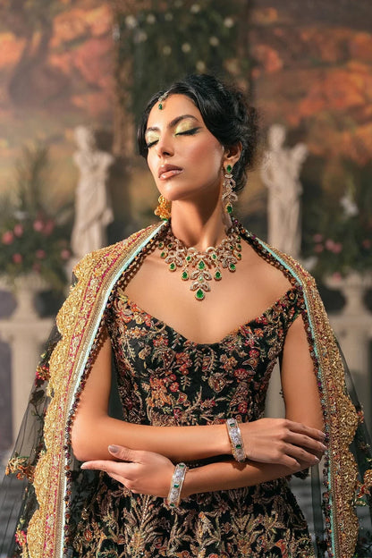 Fahad Hussayn Luxury Raw Silk Bridal Collection AJOOBA Fully Hand Made